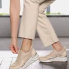 Remonte Wide Fit Beige Combi Front Zip Fashion Trainers