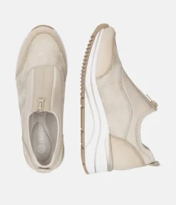 Remonte Wide Fit Beige Combi Front Zip Fashion Trainers