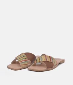 RIA Caramel Colour Pop Criss Cross Sandals