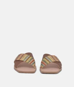 RIA Caramel Colour Pop Criss Cross Sandals