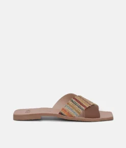 RIA Caramel Colour Pop Criss Cross Sandals
