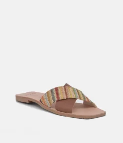 RIA Caramel Colour Pop Criss Cross Sandals