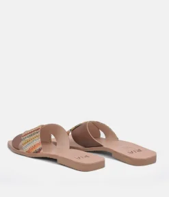 RIA Caramel Colour Pop Criss Cross Sandals