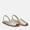 RIA Elegant Metallic Golden Abarca Sandal