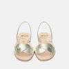 RIA Elegant Metallic Silver Abarca Sandal