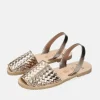 RIA Glam Metallic Woven Bronze Abarca Sandal