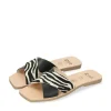 RIA Luxurious Zebra Leather Slip On Sandals