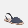 RIA Plush Navy Abarca Sandals
