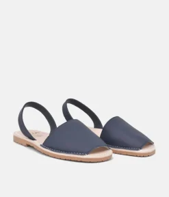 RIA Plush Navy Abarca Sandals