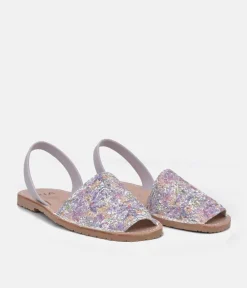 RIA Pretty Glitzy Lavendar Multi Abarca Sandal