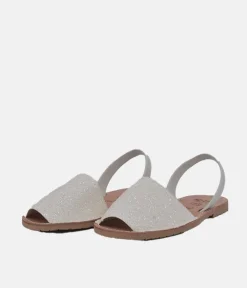 RIA Pretty Glitzy White Abarca Sandal