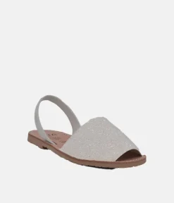 RIA Pretty Glitzy White Abarca Sandal