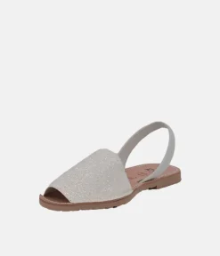 RIA Pretty Glitzy White Abarca Sandal