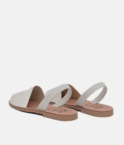 RIA Pretty Glitzy White Abarca Sandal