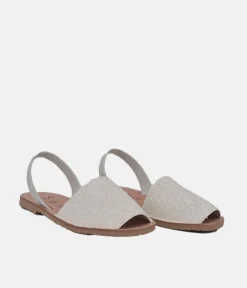 RIA Pretty Glitzy White Abarca Sandal