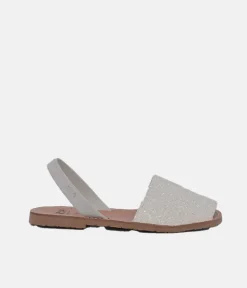 RIA Pretty Glitzy White Abarca Sandal