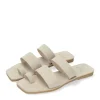 RIA Stylish Beige Suede Toe-Post Sandals