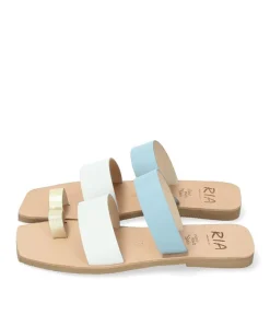 RIA Stylish Multi Blue Toe-Post Sandals