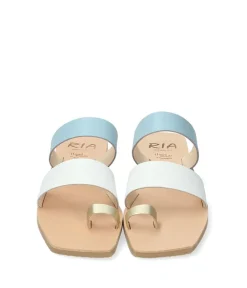 RIA Stylish Multi Blue Toe-Post Sandals