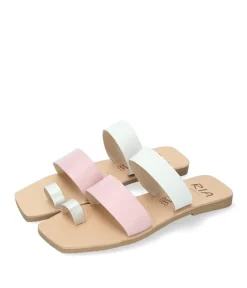 RIA Stylish Multi Pink Toe-Post Sandals