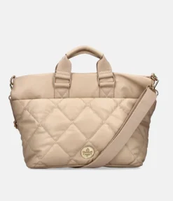 Rieker Fab Beige Quilted Shoulder Bag
