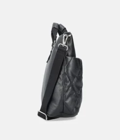 Rieker Fab Black Quilted Shoulder Bag