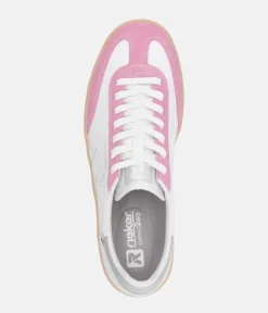 Rieker Gorgeous White/Pink Combi Trainers