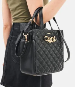 Rieker Sophisticated Quilted Black Bag