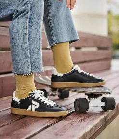 Rieker Stunning Black Leather Trainers