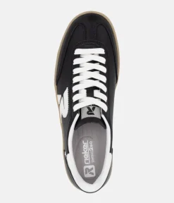Rieker Stunning Black Leather Trainers