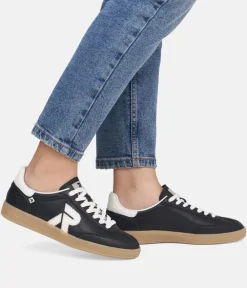Rieker Stunning Black Leather Trainers
