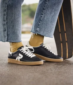 Rieker Stunning Black Leather Trainers