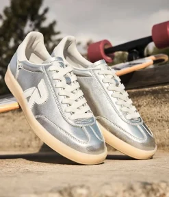 Rieker Stunning Silver Leather Trainers