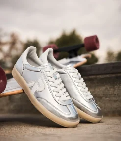 Rieker Stunning Silver Leather Trainers