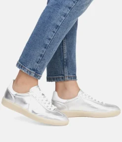 Rieker Stunning Silver Leather Trainers