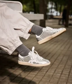 Rieker Stunning Silver Leather Trainers