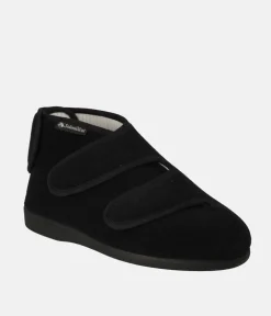Salemedical Black Double Strap Slipper Booties