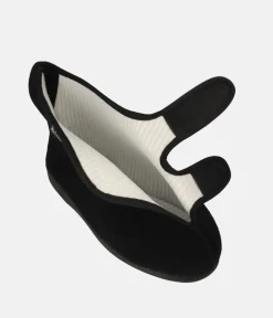 Salemedical Black Double Strap Slipper Booties
