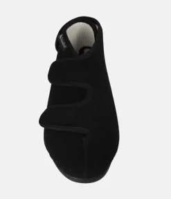 Salemedical Black Double Strap Slipper Booties