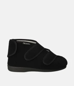 Salemedical Black Double Strap Slipper Booties