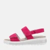 Semler Fashionable Hot Pink Suede Wedge Sandals