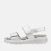 Semler Fashionable Quilted Metallic Silver Wedge Sandals