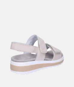 Semler Fashionable Quilted Cream Wedge Sandals