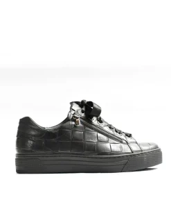 Semler Gorgeous Soft Black Leather Sneaker