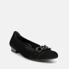 Semler Luxurious Black Suede Low Heel Slip on Shoes