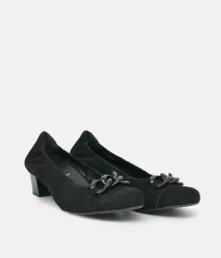 Semler Plush Dressy Black Suede Heels