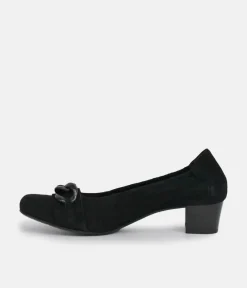 Semler Plush Dressy Black Suede Heels