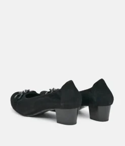 Semler Plush Dressy Black Suede Heels