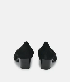 Semler Plush Dressy Black Suede Heels