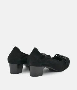 Semler Plush Dressy Black Suede Heels